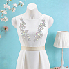 Brass Rhinestone Cloth Patches PATC-WH0031-003S-01-4