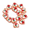 Handmade Heart Lampwork Beads Strands LAMP-P069-04B-04-1