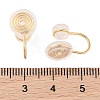 Brass with Silicone Clip-on Earring Findings KK-N256-15G-3