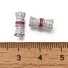 925 Sterling Silver Micro Pave Cubic Zirconia Screw Clasps STER-M018-04P-3