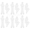 3D Plastic Self-Adhesive Man & Woman Pattern Mirror WC Sign DIY-WH0308-145C-1