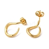 Rack Plating Brass Twist Teardrop Stud Earrings EJEW-R151-10G-2