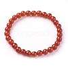 Natural Carnelian(Dyed) Beads Stretch Bracelets BJEW-F380-01-A10-1