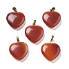 Dyed & Heated Natural Carnelian Pendants G-G956-B52-G-1