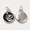 304 Stainless Steel Enamel Pendants STAS-A080-43P-07-1