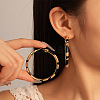 Alloy Resin Leopard Print Hoop Earrings FS-WG4F5C5-02-1