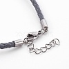 Braided Leather Cord Bracelet Making MAK-L018-05-4