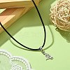 201 Stainless Steel Pigeon Pendant Necklaces NJEW-JN04558-04-2