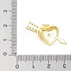 Rack Plating Brass Micro Pave Clear Cubic Zirconia Pendants KK-A208-05G-3