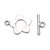 Flower Tibetan Style Alloy Toggle Clasps A0977Y-1