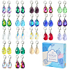 2Sets Glass Teardrop Pendant Decoration HJEW-SC0002-18-1