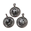 Natural Snowflake Obsidian Pendants G-Q158-03A-R07-1