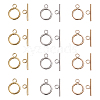 PVD Vacuum Plating 304 Stainless Steel Ring Toggle Clasps STAS-CJ0001-46-5