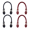 HOBBIESAY 2 Pairs 2 Colors Leaf End Microfiber Leather Sew on Bag Handles FIND-HY0002-32-1