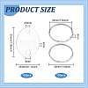 BENECREAT DIY Blank Oval Charm Keychain Making Kit DIY-BC0012-42-2