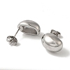 304 Stainless Steel Oval Stud Earrings for Wome EJEW-S237-02-2