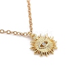 Alloy Rhinestone Pendant Necklaces X-NJEW-JN02968-1