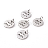 Non-Tarnish 304 Stainless Steel Charms STAS-Q201-T445-11S-3