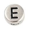 925 Sterling Silver Flat Round with Letter Beads LS-STER-G044-01AS-E-1
