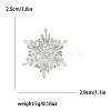 Christmas Brass Pave Clear Cubic Zirconia Snowflake Brooch for Clothes PW-WG96396-02-1