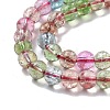 Crackle Glass Round Bead Strands CCG-C001-01A-01-4