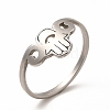 Non-Tarnish 304 Stainless Steel Hollow Out Hamsa Hand Finger Ring for Women RJEW-K239-12P-3