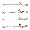   4 Mixing Colors Brass Chain Extender And Lobster Claw Clasps Drop End for Craft 1 Box KK-PH0017-02-4