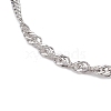 304 Stainless Steel Singapore Chain Slider Bracelet Making AJEW-JB01328-02-4