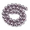 Electroplated Shell Pearl Beads Strands BSHE-G041-12mm-02-2