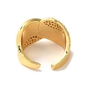 Rack Plating Brass Micro Pave Clear Cubic Zirconia Cuff Rings for Women RJEW-G325-13A-G-3