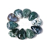 Natural Moss Agate Teardrop Figurines Statues for Home Office Desktop Decoration PW-WG1D02F-01-2