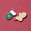 24Pcs 12 Style Christmas Theme Eco-Friendly Alloy Enamel Pendants ENAM-FS0001-30-3