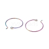 Ion Plating(IP) 316 Surgical Stainless Steel Hoop Earrings Findings STAS-F149-32M-E-3