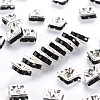 Brass Rhinestone Spacer Beads RSB072-04S-1
