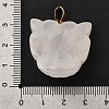 Natural Quartz Crystal & Synthetic Turquoise Pendants G-Z090-02G-01-4