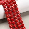Natural Dyed Mashan Jade Gemstone Bead Strands X-G-R272-10mm-01-1