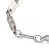 Anti-Tarnish 201 Stainless Steel Oval & Column Link Chain Necklace & Bracelets Set SJEW-G083-03P-2