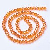 Electroplate Glass Beads Strands X-EGLA-A034-T4mm-B16-2