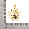 Rack Plating Brass Micro Pave Cubic Zirconia Pendants KK-K367-22G-02-3