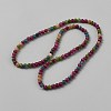 Nautral Tourmaline Round Beads Wrap Bracelets BJEW-WH0011-111-2