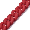 Handmade Rubberized Style Acrylic Curb Chains AJEW-JB00755-13