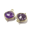 Natural Amethyst Pendants G-M431-12G-01-2