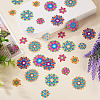 32Pcs 8 Styles Spray Painted 430 Stainless Steel Filigree Pendants STAS-TA0001-96-14