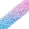 Gradient Color Baking Paint Glass Bead Strands LS-DGLA-A039-T4mm-A06-4