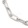 304 Stainless Steel Paperclip Chain Bracelets for Women BJEW-C046-02P-2