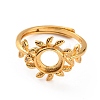 Adjustable Brass Finger Rings Components KK-WH0044-74B-1