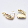 Brass Micro Pave Clear Cubic Zirconia Pendants KK-Q277-005-NF-3