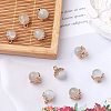 10Pcs Gemstone Charm Pendant Crystal Quartz Healing Natural Stone Pendants Buckle for Jewelry Necklace Earring Making Cra JX599A-4