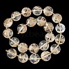 Coffee Watermelon Stone Glass Beads Strands G-A292-A04-01-4