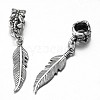 Tibetan Style Alloy European Dangle Charms X-PALLOY-N0116-001AS-1